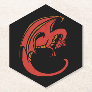 Red Dragon Kartonnen Onderzetters
