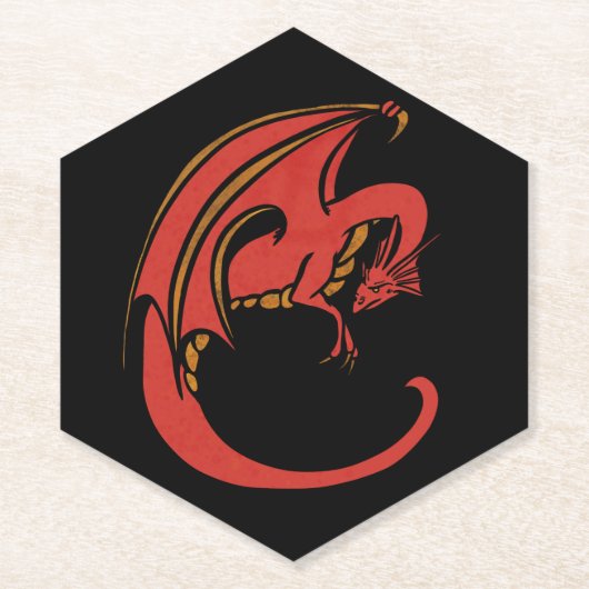 Red Dragon Kartonnen Onderzetters (Voorkant)