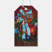 Red Dragon Kerstkrans Cadeaulabel (Voorkant)