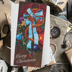 Red Dragon Kerstkrans Feestdagenkaart