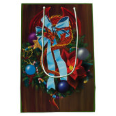 Red Dragon Kerstkrans Medium Cadeauzakje (Achterkant)