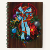Red Dragon Kerstkrans Notitieboek (Voorkant)