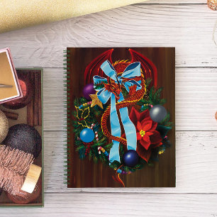 Red Dragon Kerstkrans Notitieboek