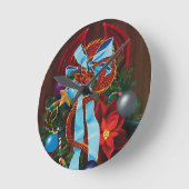 Red Dragon Kerstkrans Ronde Klok (Hoek)