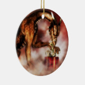 Red Dragon kerstversiering Keramisch Ornament (Rechts)