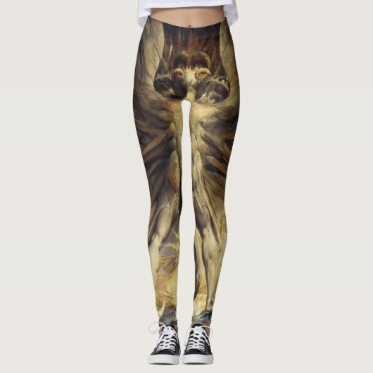"Red Dragon" kunst leggings (Voorkant)