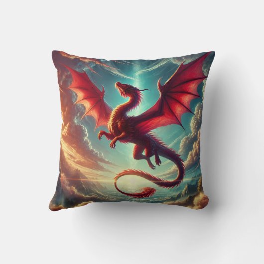 Red Dragon Kussen (Achterkant)