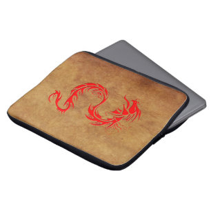 Red Dragon-laptophoes in perkamentstijl Laptop Sleeve