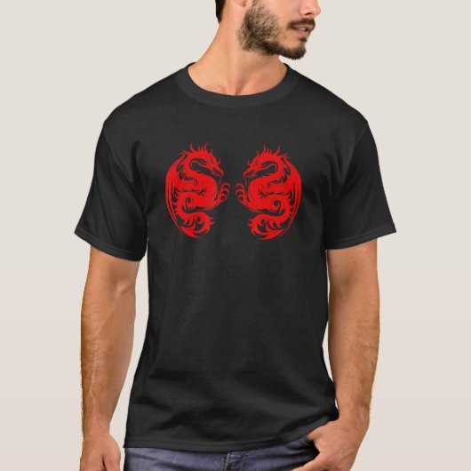 Red Dragon Mannen Vrouwen T-shirt (Voorkant)