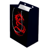 Red Dragon Medium Cadeauzakje (Achterkant Gekanteld)