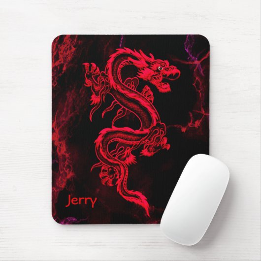 Red Dragon Mousepad Muismat (Met muis)