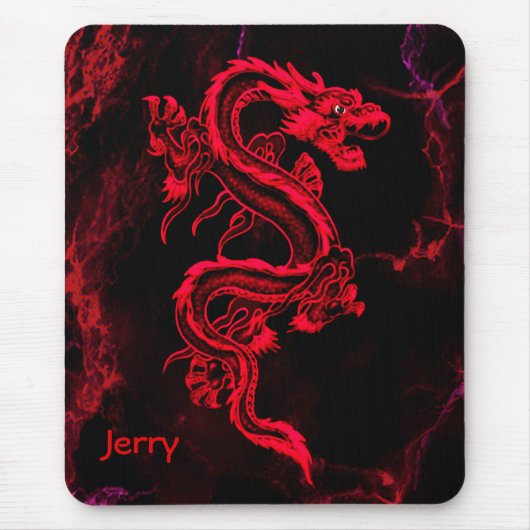 Red Dragon Mousepad Muismat (Voorkant)