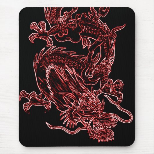 Red Dragon Mousepad Muismat (Voorkant)