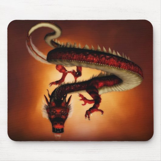 Red dragon mousepad muismat (Voorkant)