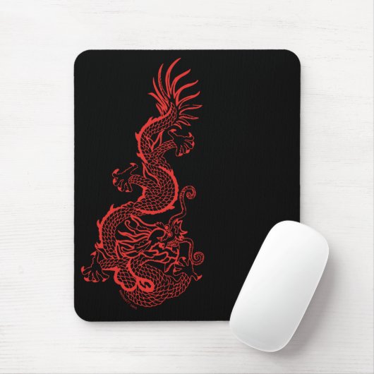 Red Dragon Mousepad Muismat (Met muis)