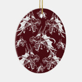 Red Dragon Mythical Creature Cool Fantasy Design Keramisch Ornament (Rechts)