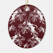 Red Dragon Mythical Creature Cool Fantasy Design Keramisch Ornament (Links)