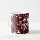 Red Dragon Mythical Creature Cool Fantasy Design Koffiemok (Voorkant links)