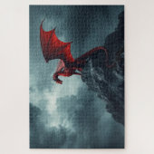 Red Dragon On Cliff Jigsaw Puzzle Legpuzzel (Verticaal)