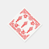 Red Dragon Oriental Cocktail Napkins Servet (Hoek)