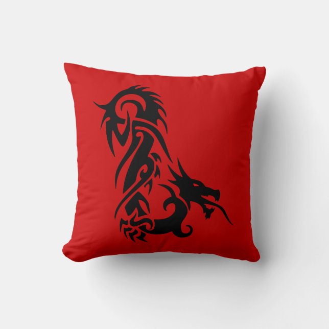 Red Dragon Pillow  Kussen (Voorkant)