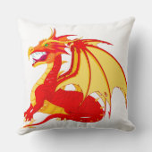 Red Dragon Pillow Kussen (Achterkant)