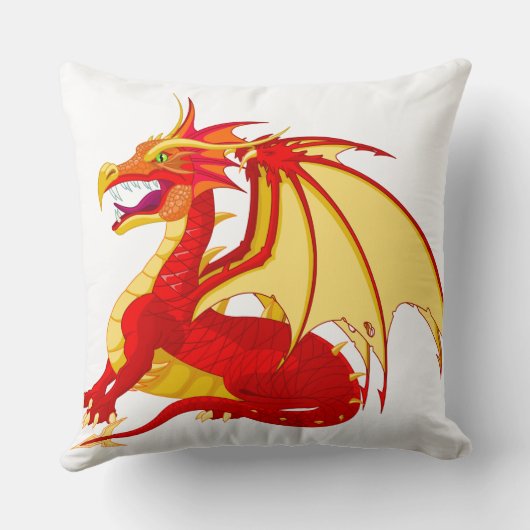 Red Dragon Pillow Kussen (Achterkant)