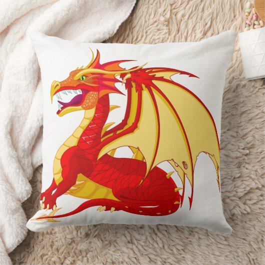 Red Dragon Pillow Kussen (Deken)