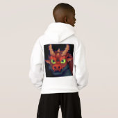Red Dragon pixel art hoodie (Achterkant volledig)