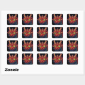 Red dragon pixelart, Pixel Art  Vierkante Sticker (Vel)