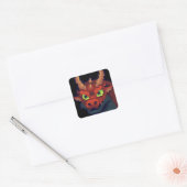Red dragon pixelart, Pixel Art  Vierkante Sticker (Envelop)