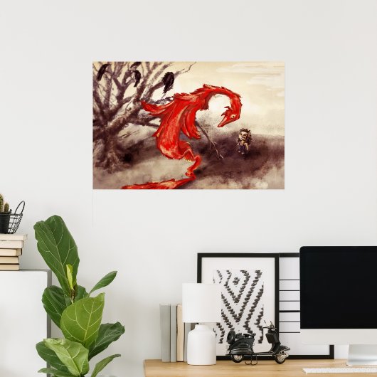Red Dragon Poster (Thuiskantoor)