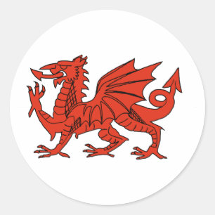 Red Dragon Ronde Sticker