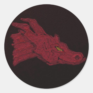 Red Dragon Ronde Sticker