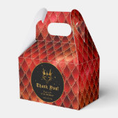 Red Dragon Scales Gouden Verjaardag Dank u Bedankdoosjes (Achterkant)