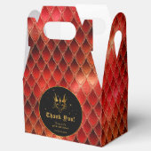 Red Dragon Scales Gouden Verjaardag Dank u Bedankdoosjes (Geopend)