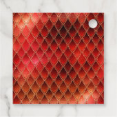 Red Dragon Scales Gouden Verjaardag Dank u Bedankjes Labels (Achterkant)