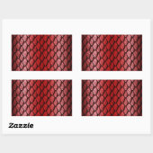 Red Dragon Scales Rechthoekige Sticker (Vel)