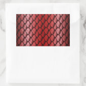 Red Dragon Scales Rechthoekige Sticker (Tas)