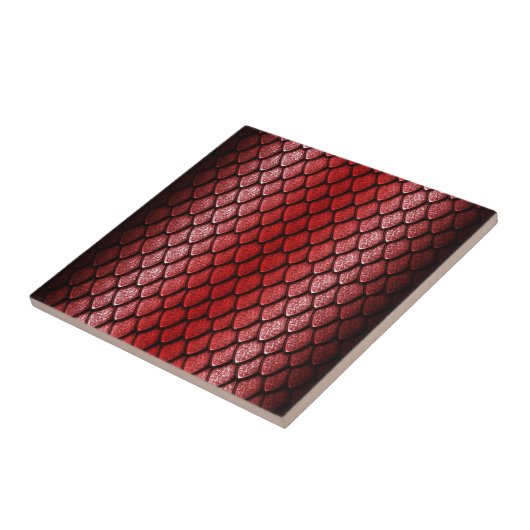 Red Dragon Scales Tegeltje (Zijkant)