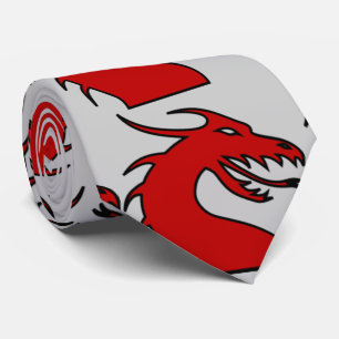 Red Dragon Silhouette Stropdas