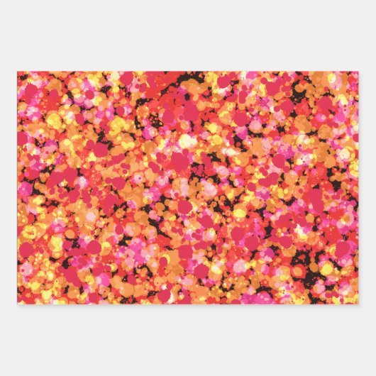 Red Dragon Splattered Paint Inpakpapier Vel (Voorkant)