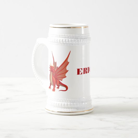Red Dragon Stein Bierpul (Voorkant links)