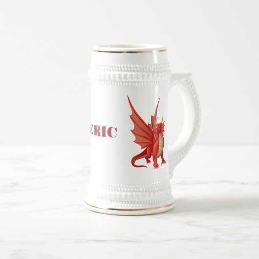Red Dragon Stein Bierpul (Voorkant rechts)