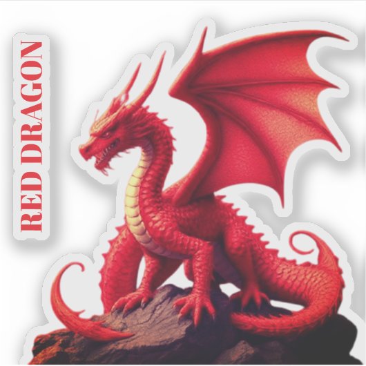 RED DRAGON STICKER (Voorkant)