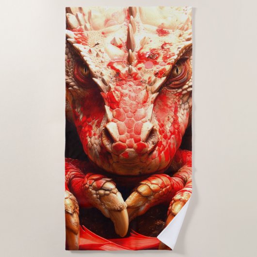 Red Dragon Strandlaken (Voorkant)