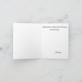 Red Dragon Sword Black Bedankkaart (Binnen)