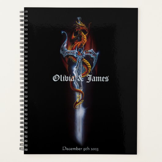 Red Dragon Sword bruiloft Planner (Voorkant)