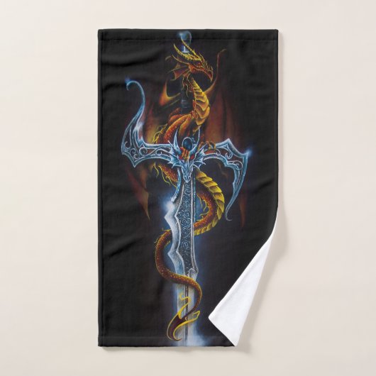 Red Dragon Sword Fantasy Bad Handdoek (Handdoek)