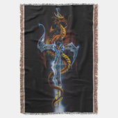 Red Dragon Sword Fantasy Deken (Voorkant Verticaal)